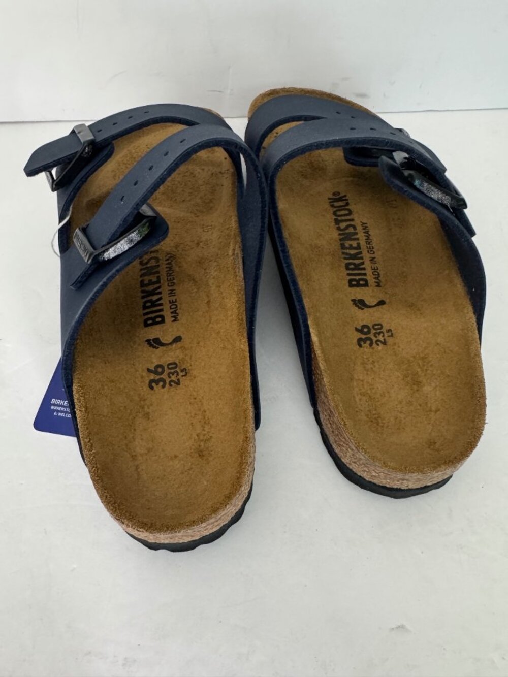 Birkenstock Arizona Dark Blue Sandal Birko Flor Size EU 36 US 5 Narrow NIB - Picture 5 of 7
